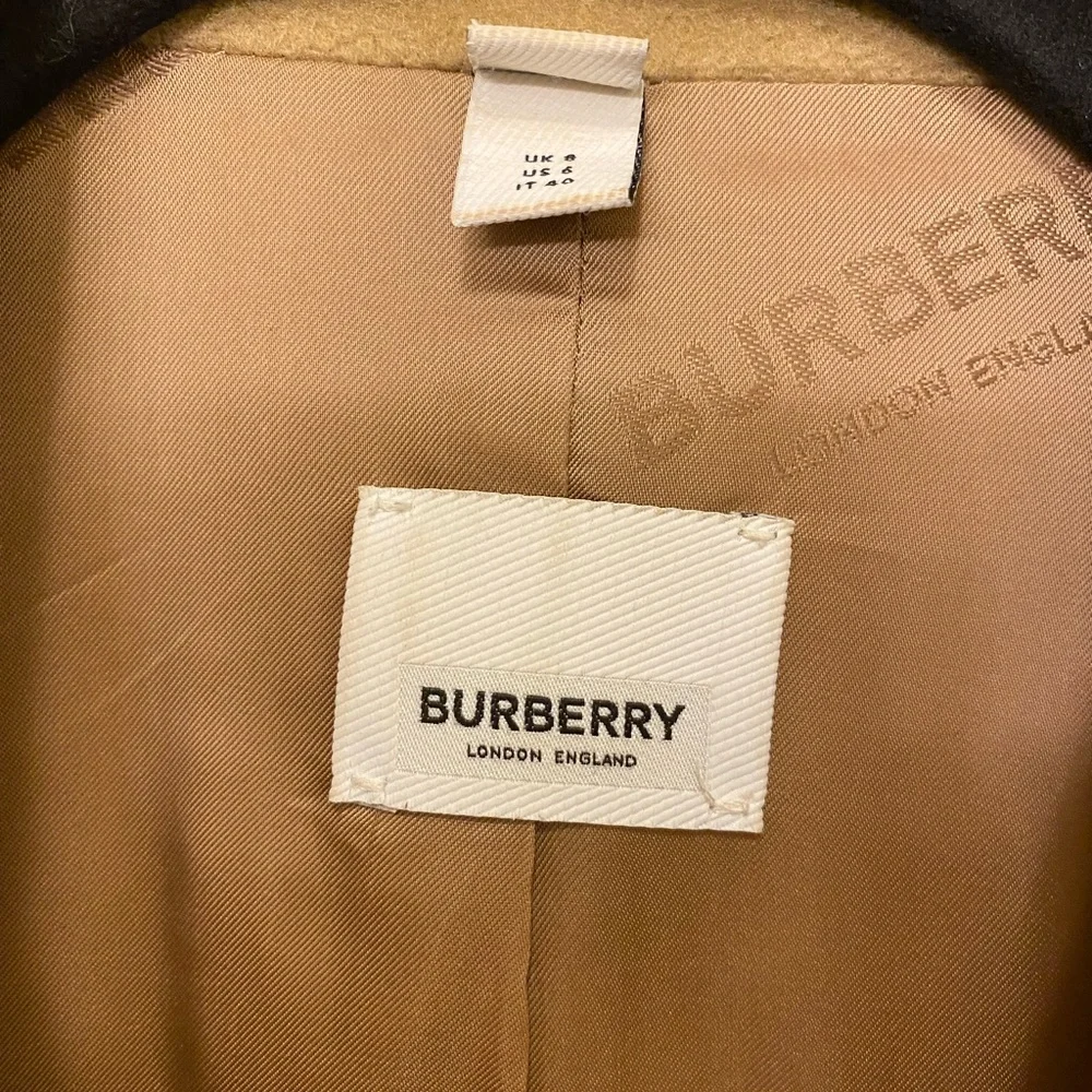 Burberry Camel Tan Wool Blend Long Coat - Picture 6 of 9